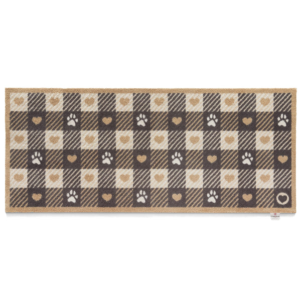 Hug Rug Pet Check 1 Beige Washable Doormat