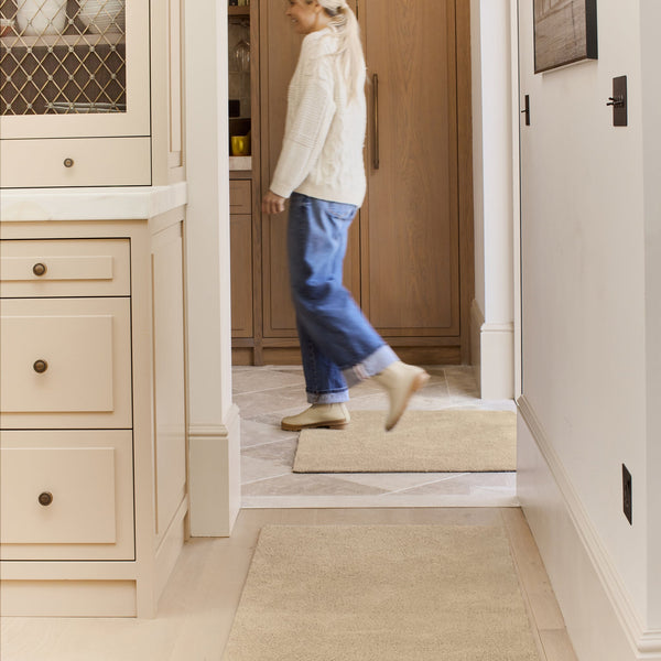 Hug Rug Plain Fleck - Beige Washable Doormat