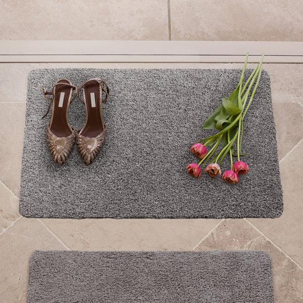 Hug Rug Plain Fleck - Light Grey Doormat