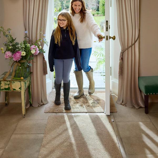 Hug Rug Plain Fleck - Linen Washable Doormat