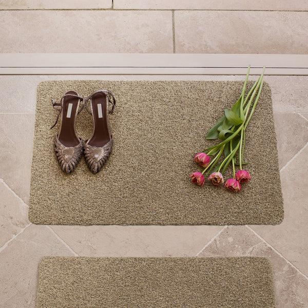 Hug Rug Plain Fleck - Linen Washable Doormat