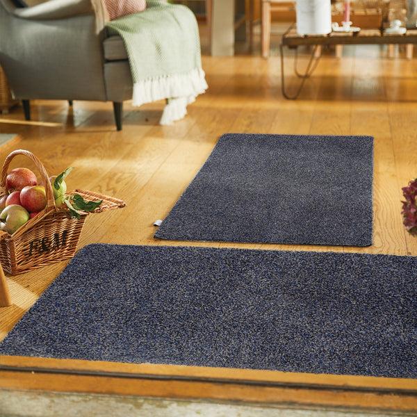 Hug Rug Plain Fleck - Midnight Blue Doormat
