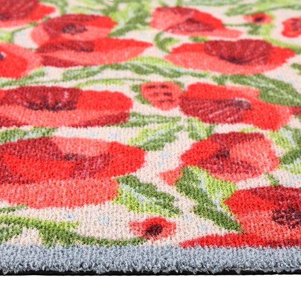 Hug Rug Poppies Galore Washable Doormat