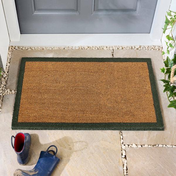 Hug Rug Printed Coir Border Green Doormat
