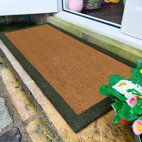 Hug Rug Printed Coir Border Green Doormat