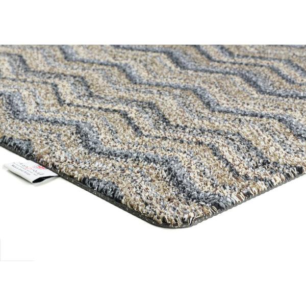 Hug Rug Ribbon Grey Zig Zag Washable Doormat