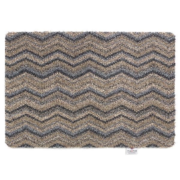 hug rug Ribbon Grey Zig Zag Washable Doormat