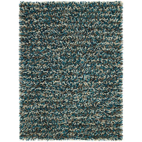 hug rug Rocks Shaggy Wool Rug Blue
