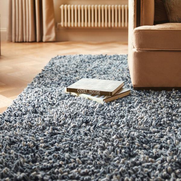 Hug Rug Rocks Shaggy Wool Rug Grey