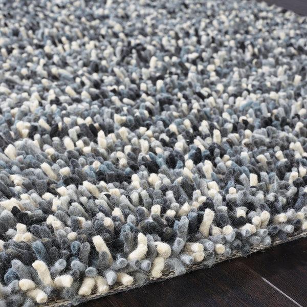 Hug Rug Rocks Shaggy Wool Rug Grey