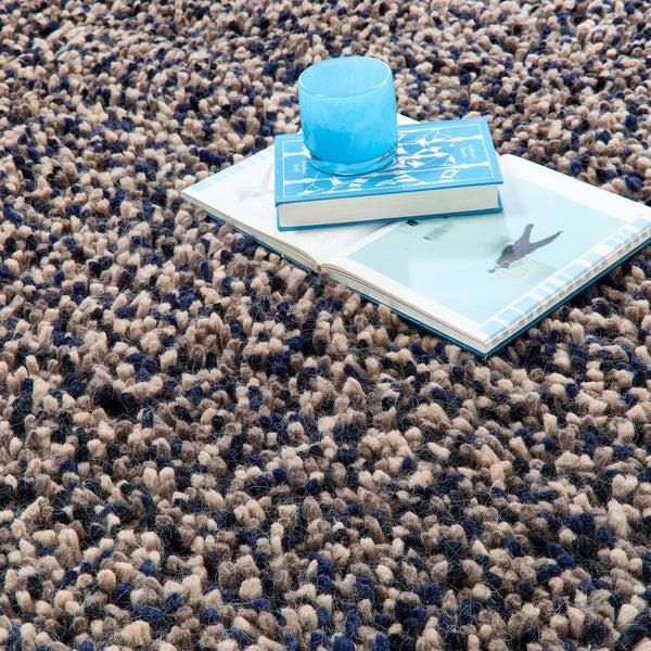Hug Rug Rocks Shaggy Wool Rug Navy