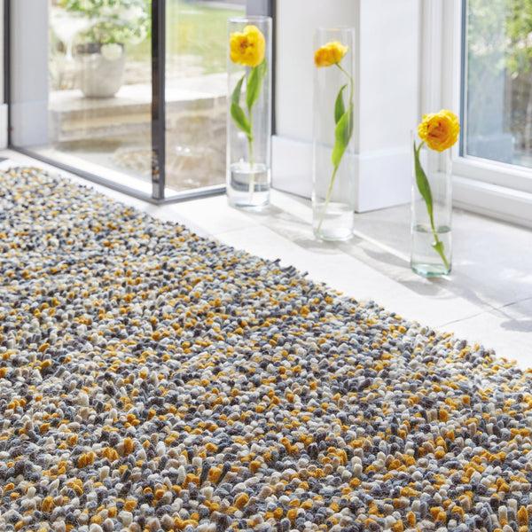 Hug Rug Rocks Shaggy Wool Rug Ochre