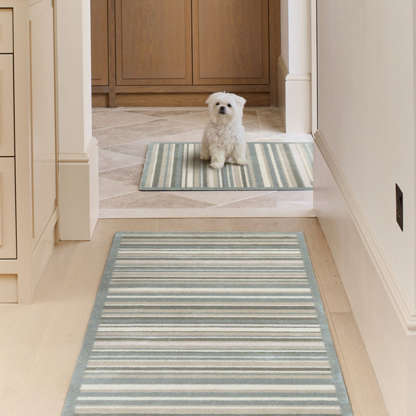 Hug Rug Sage Stripe Washable Doormat