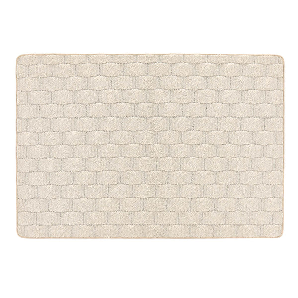 hug rug Sculptured Basketweave Rug Ivory