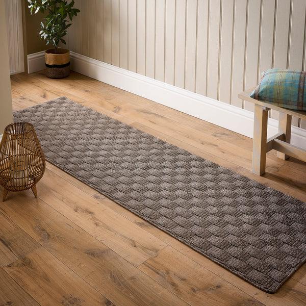 Hug Rug Sculptured Washable Basketweave Rug Mink