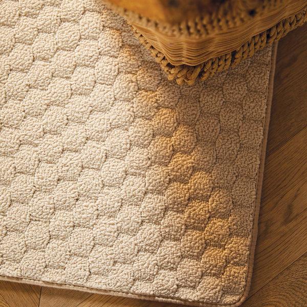Hug Rug Sculptured Washable Honeycomb Rug Ivory