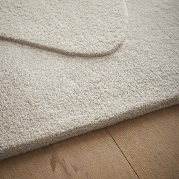 Hug Rug Sculptured Wool Rug Pebble Oatmeal