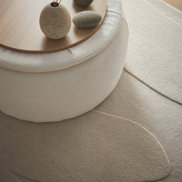 Hug Rug Sculptured Wool Rug Pebble Oatmeal