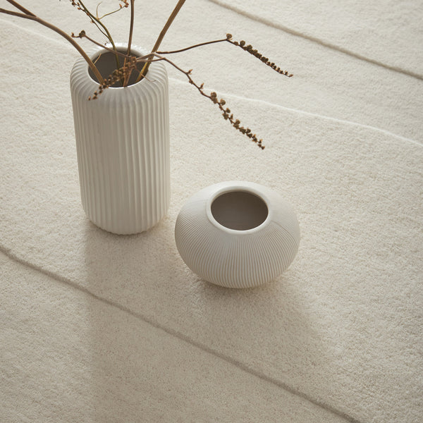 Hug Rug Sculptured Wool Rug Rock Cream