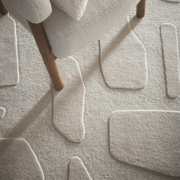 Hug Rug Sculptured Wool Rug Stone Oatmeal