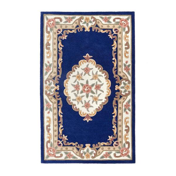 hug rug Shensi Aubusson Rug in Navy Blue