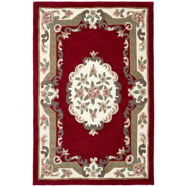 hug rug Shensi Aubusson Rug in Wine