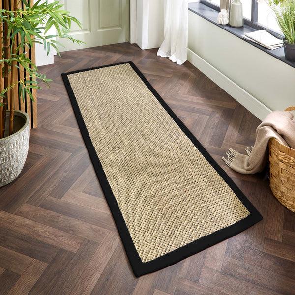 Hug Rug Sisal Light Beige With Black Border Rug