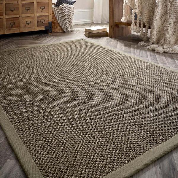 Hug Rug Sisal Rug Green With Sage Green Border