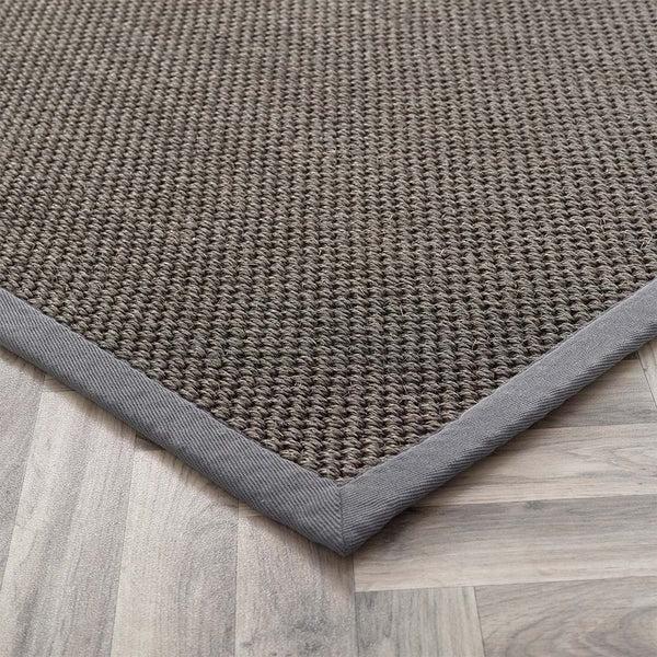Hug Rug Sisal Rug Grey With Dark Grey Border