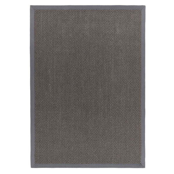 hug rug Sisal Rug Grey with Dark Grey Border