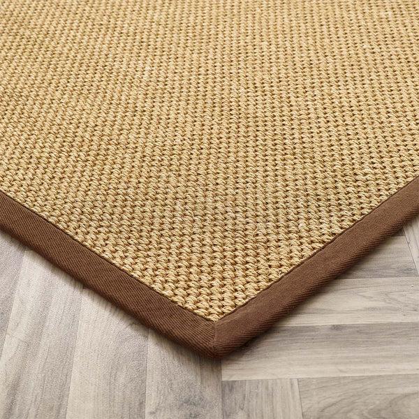 Hug Rug Sisal Rug Natural With Dark Brown Border
