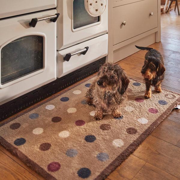 Hug Rug Spot 10 Brown Washable Doormat