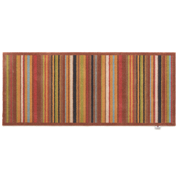 Hug Rug Stripe 70 Red/Brown Washable Doormat