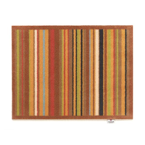 hug rug Stripe 70 Red/Brown Washable Doormat