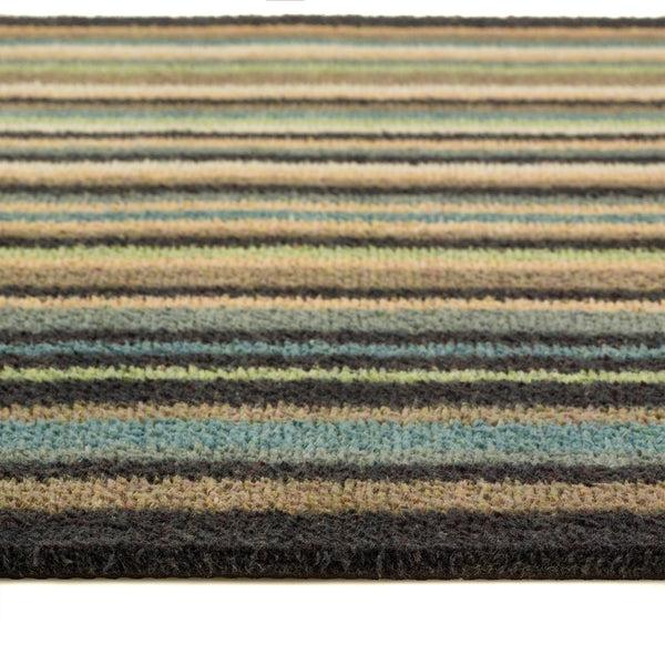 Hug Rug Stripe 84 Blue/Green Washable Doormat