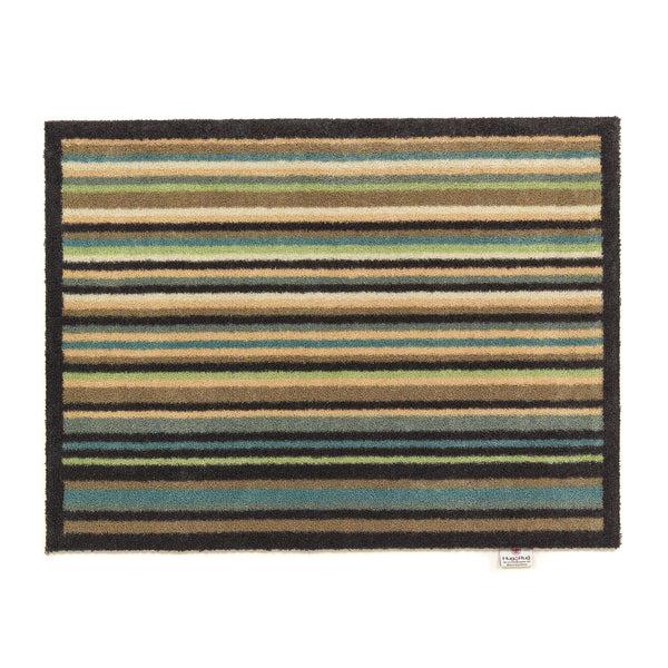 hug rug Stripe 84 Blue/Green Washable Doormat