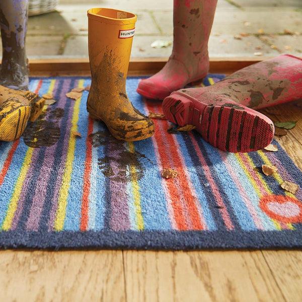 Hug Rug Stripe 85 Multi Washable Doormat