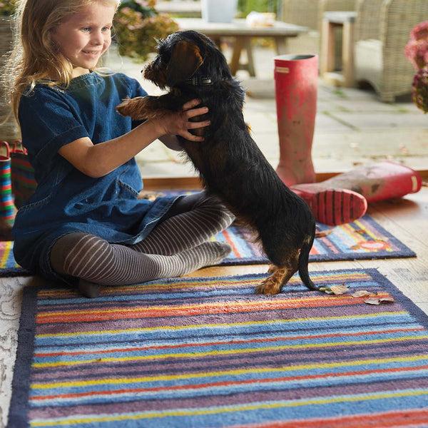 Hug Rug Stripe 85 Multi Washable Doormat