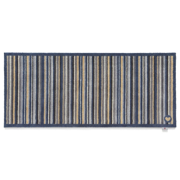 Hug Rug Stripe 88 Blue/Grey Washable Doormat