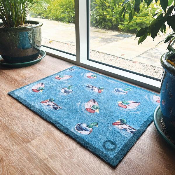 Hug Rug Swimming Ducks Washable Doormat