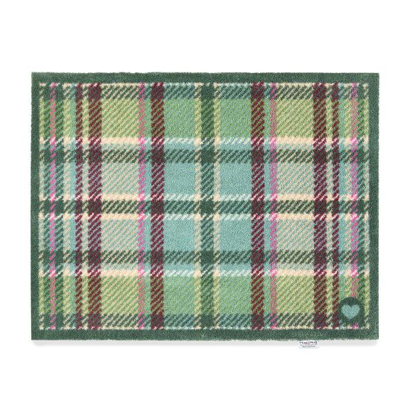 hug rug Tartan Green Washable Doormat