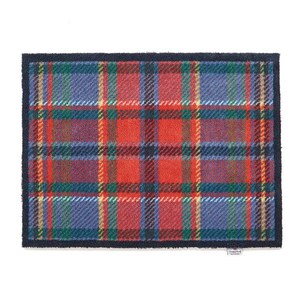 hug rug Tartan Red/Blue Washable Doormat