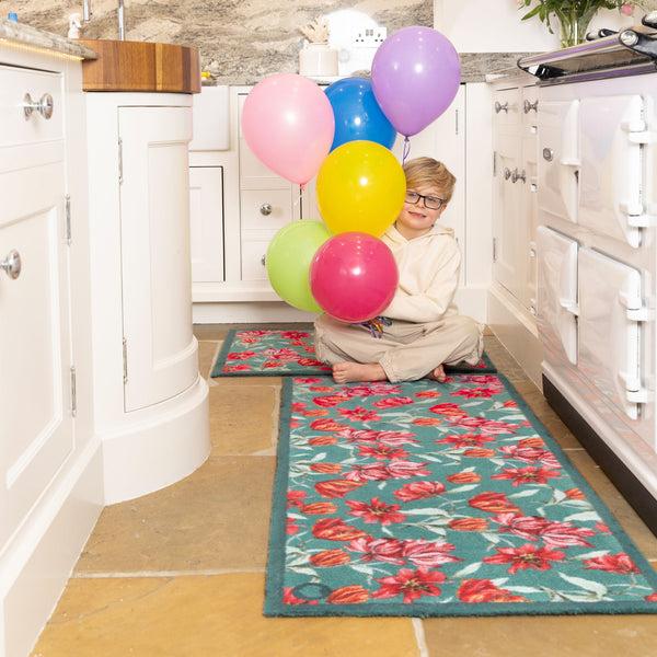 Hug Rug Tumbling Tulips Washable Doormat
