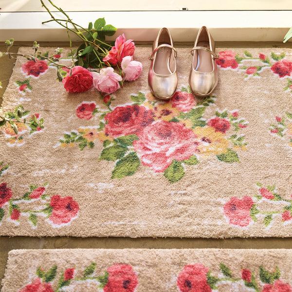 Hug Rug Vintage Rose Washable Doormat