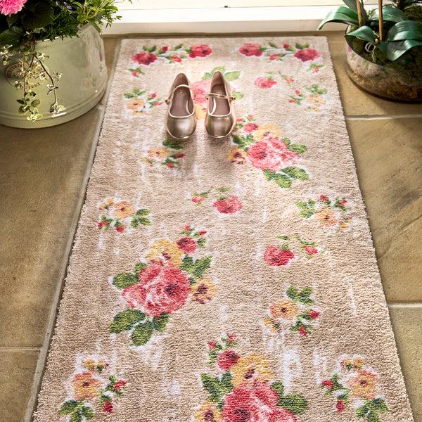 Hug Rug Vintage Rose Washable Doormat