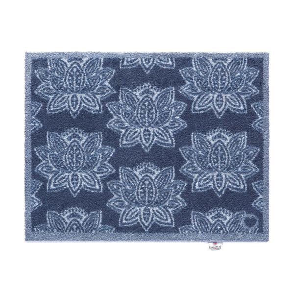 hug rug Woodblock 1 Navy Doormat