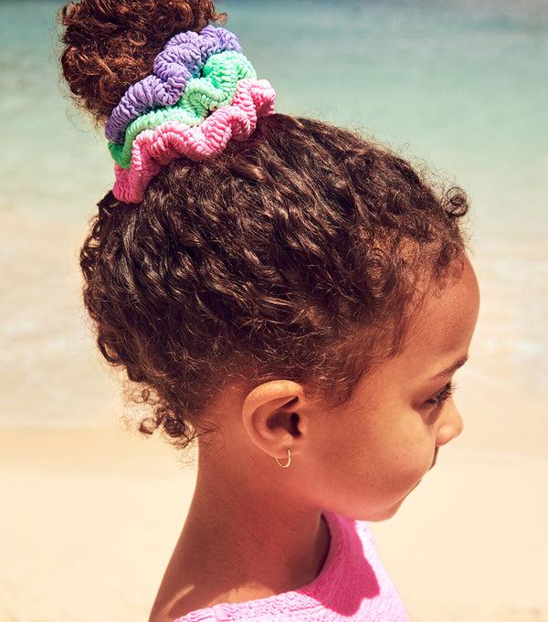 Hunza G 3 Pack Kids Scrunchies Bubblegum/Lime/Lilac