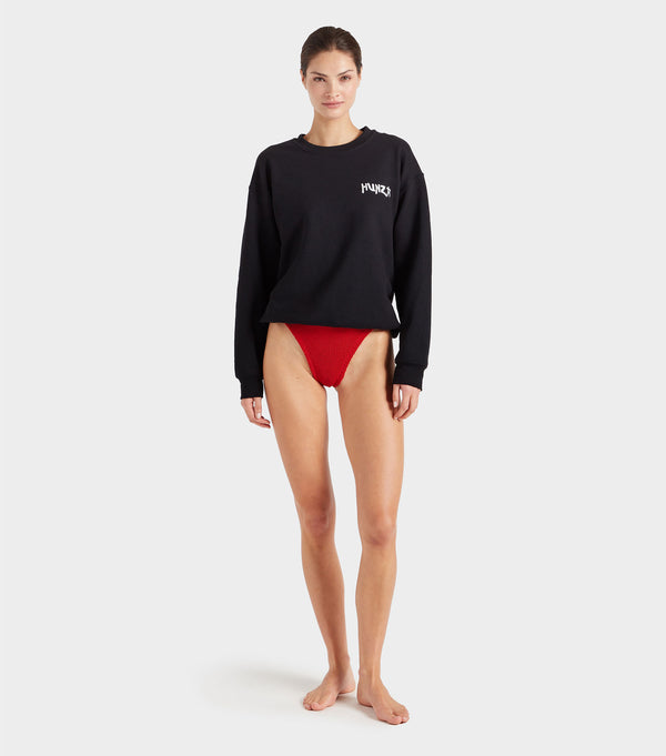 Hunza G 80s Logo Sweatshirt Black