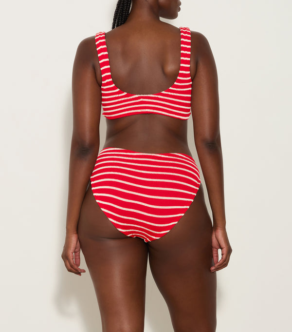 Hunza G Bonnie Bikini Red/White Stripe