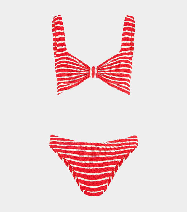 hunza g Bonnie Bikini Red/White Stripe